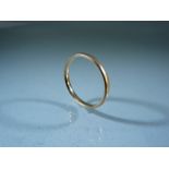 9ct Rose Gold wedding band - approx weight - 1.7g