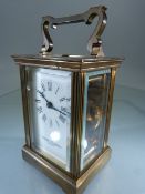 Early 20th Century brass cased timepiece carriage clock