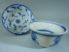 Oriental Blue and White Sake Cups