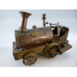 Copper Live Steam engine (Miniature) marked Wildfire. A/F