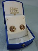 Pair of Clogau Gold earrings of floral sprays.