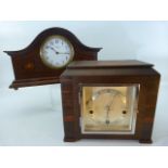 Art Deco mantle clock and an Edwardian mantle clock 'Carroll, Walbrook'