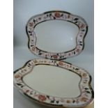 Two large victorian Meat platters - matching