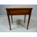 Antique mahogany piano stool