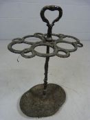 Metal umbrella stand in the oriental style