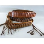 Three vintage leather cartridge belts