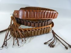 Three vintage leather cartridge belts