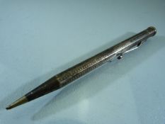 Hallmarked silver propelling pencil