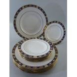 Royal Crown Derby 1986 Kedleston pattern set of six plates and six side plates