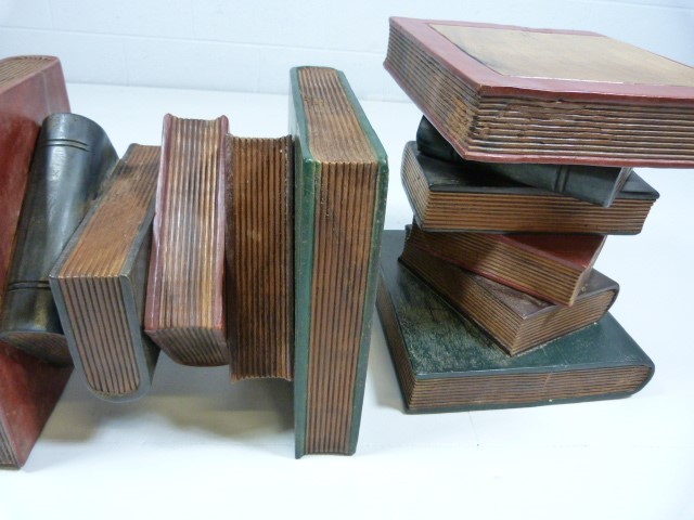 Pair of bedsides in the form of stacking books - Image 5 of 7