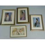 Robert King - Four signed prints depicting nude women