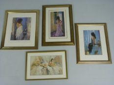 Robert King - Four signed prints depicting nude women
