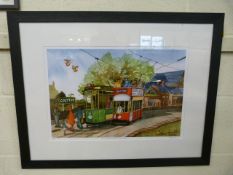 Local print of Seaton and Colyton Tramway