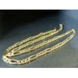 9ct Hallmarked figaro link chain. approx 9.8g