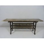 Bamboo possible oriental table with marble top