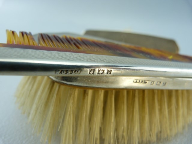 Hallmarked silver brush set to include comb, brush etc - Image 4 of 5