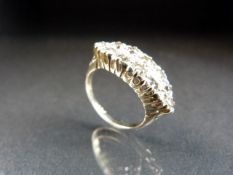 Diamond Cluster ring set on 18ct Gold