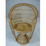 Miniature childrens wicker chair