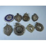 Hallmarked silver Medallions - mostly local interest 'Ottery Darts'