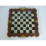 Hand painted chess board complete with pieces. (Chinese)