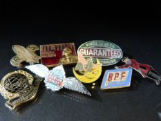 Selection of vintage badges