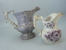 Two Victorian jugs - Chintz decorated jug and one other jug