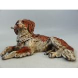 Cold Painted Bronze figure of a Red Setter in the form of an inkwell