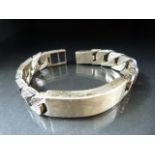 Heavy hallmarked silver chain bracelet approx 93g Hallmarked for London. Clasp appears to be in good