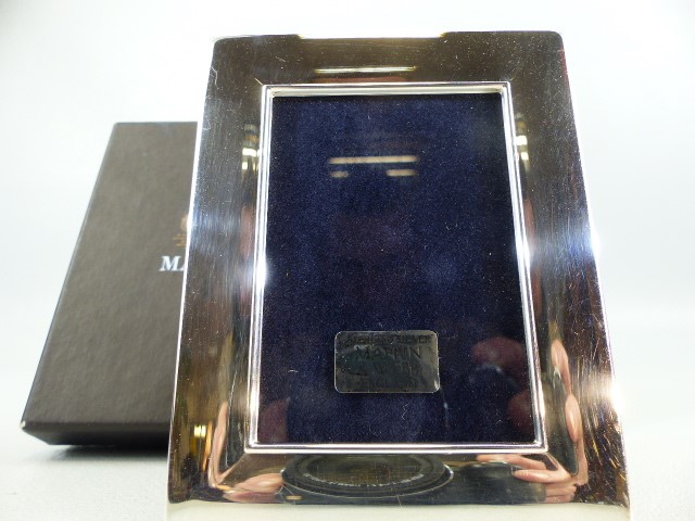 Mappin and Webb Sterling silver hallmarked photo frame in box. - Image 4 of 7