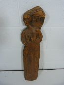 Wooden figure of a lady - possibly religious