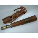 A three-draw military telescope marked 'Tele. SCT. Regts mk2 HCR & Son Ltd', with broad arrow and