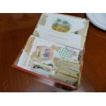 Selection of stamps and tea cards