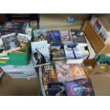 Large Lot containing paperback Sci-Fi books Shelf 4