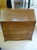 Mahogany Bureau on bracket feet