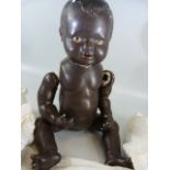 German Bisque headed black doll A/F.