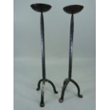 Antique metal chamber/alter candle sticks