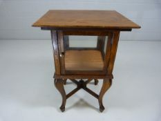 Oak silver cupboard with lining in cupboard