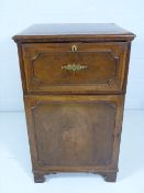 Mid 19th Century Secretaire Abbatant of small form on bracket feet. Inlaid top and front. Single