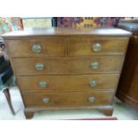 Antique mahogany chest of 5 drawers