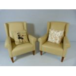 Leather wingback modern Armchairs