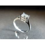 Princess cut Diamond of approx 1ct set in White Gold