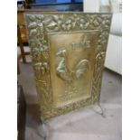 Brass fire screen 'Take Courage'