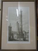Lithograph of cathedral scene