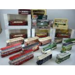 Collection of '00' / 'H0' model railway Trams, some boxed, Bachmann, Corgi, Hornby (20 in total)