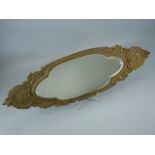 Early mirror wall sconce with pressed brass surround