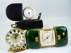 Art Deco Sondina travel clock along with two others