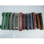 Collection of '00' / 'H0' model railway carriages, twelve in total