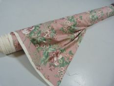 15 metres in 3 pieces floral print fabric on roll