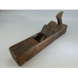 Large Antique Mahogany carpenters Block plane with steel blade