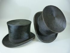 Top Hats - Christys' London Top hat and one other by Isaacs and Sons